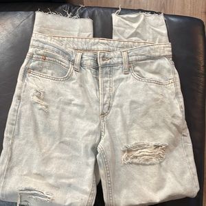 EUC &Denim (H&M) Boyfriend Low Waisted Distressed Jeans